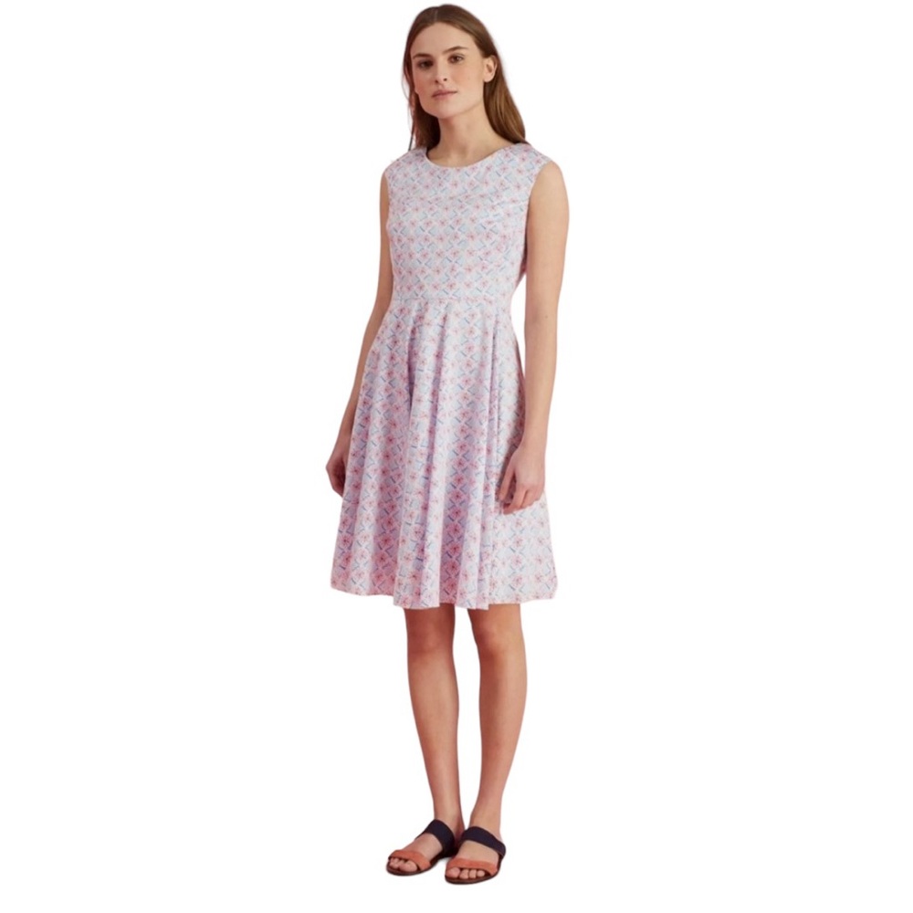 Joules Pink and White Floral Dress